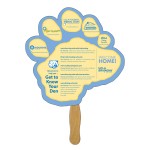 Custom Printed Paw Fast Hand Fan (1 Side) 1 Day