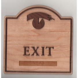 Promotional 6" x 6" - Customizable Hardwood ADA Compliant Signs