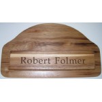 2" x 10" - Hardwood Sign and Holder - Door or Wall with Logo
