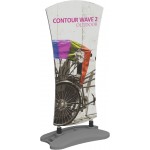 Custom Contour Double-Sided Outdoor Sign Wave 2 w/Fillable Base