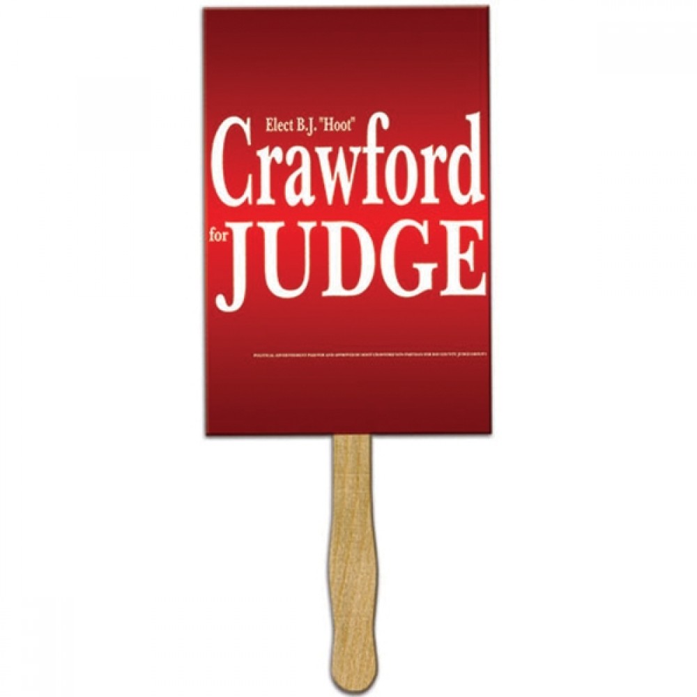 Custom Imprinted Jumbo Rectangle Rally Hand Sign w/ 12" Wooden Stick Custom Imprinted Jumbo Rectangle Rally Hand Sign w/ 12" Wooden Stick