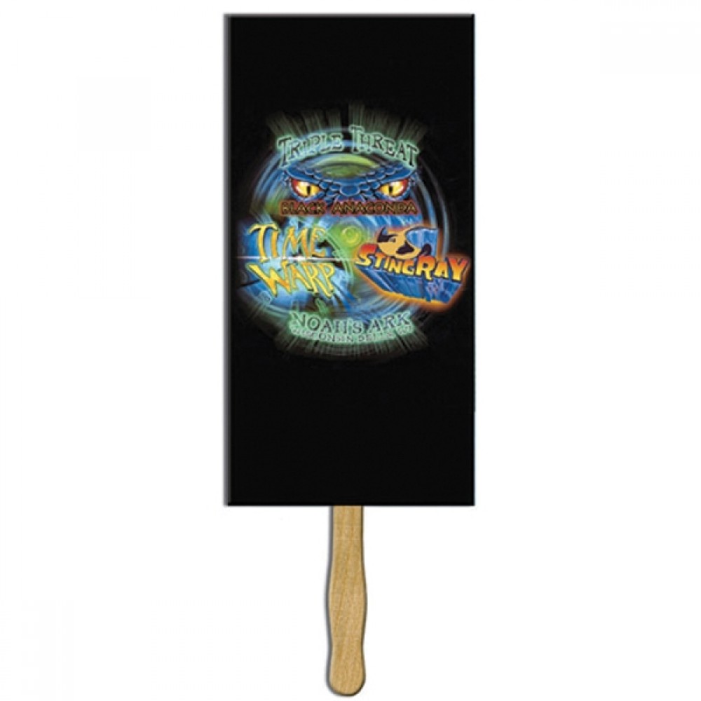 Vertical Rectangle 2 Sided Sandwiched Rally Hand Sign w/ 12" Wooden Stick Custom Printed Vertical Rectangle 2 Sided Sandwiched Rally Hand Sign w/ 12" Wooden Stick Custom Printed
