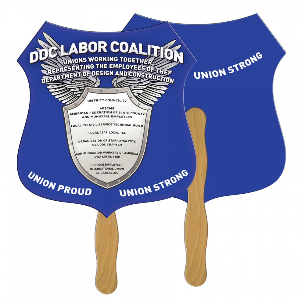 Custom Imprinted Crest Fast Hand Fan (2 Sides) 1 Day Custom Imprinted Crest Fast Hand Fan (2 Sides) 1 Day