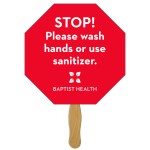 Custom Printed Stop Sign Fast Hand Fan(1 Side) 1 Day