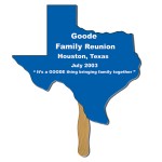 Logo Branded Texas State Fast Hand Fan (1 Side) 1 Day