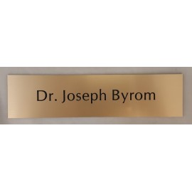 Engraved Plastic Name Plate with Personalization 2" x 10" with Logo
