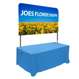 Personalized 6' Traveler Tabletop 3/4 Banner Display Kit - Made in the USA