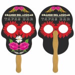 Logo Branded Skull Hand Fan Full Color (2 Sides)