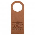 Logo Branded Genuine Leather Door Hanger w/Square Top