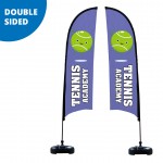 Custom Shark Flag 9' Premium Double-Sided With Water Base & Carry Bag (Small)
