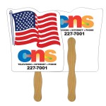 Custom Imprinted USA Flag Fast Hand Fan (2 Sides) 1 Day