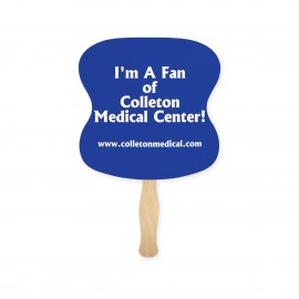 Hourglass Shape Single Hand Fan with Logo