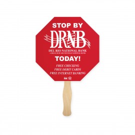 Lightweight Stop Sign Shape Hand Fan with Logo