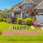 Promotional Happy Anniversary Yard Letters