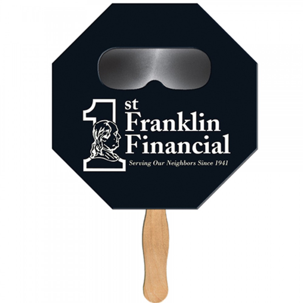 Stop Sign Sun Shade Hand Fan Custom Imprinted Stop Sign Sun Shade Hand Fan Custom Imprinted