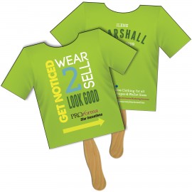 T-Shirt Sandwiched Hand Fan Full Color Custom Printed