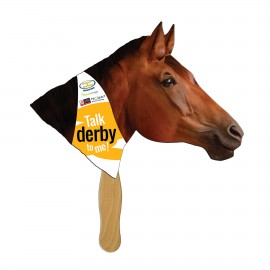 Horse Fast Hand Fan (1 Side) 1 Day Custom Imprinted