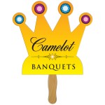 Custom Printed Crown Fast Hand Fan (1 Side) 1 Day