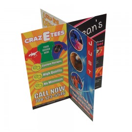 Digital Printed 8 Sided Table Tents w/2 Part (9"x4") with Logo