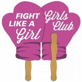 Boxing Glove Shape Fast Hand Fan (2 Sides) 1 Day with Logo  Boxing Glove Shape Fast Hand Fan (2 Sides) 1 Day with Logo