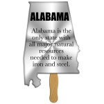 Alabama State Hand Fan with Logo