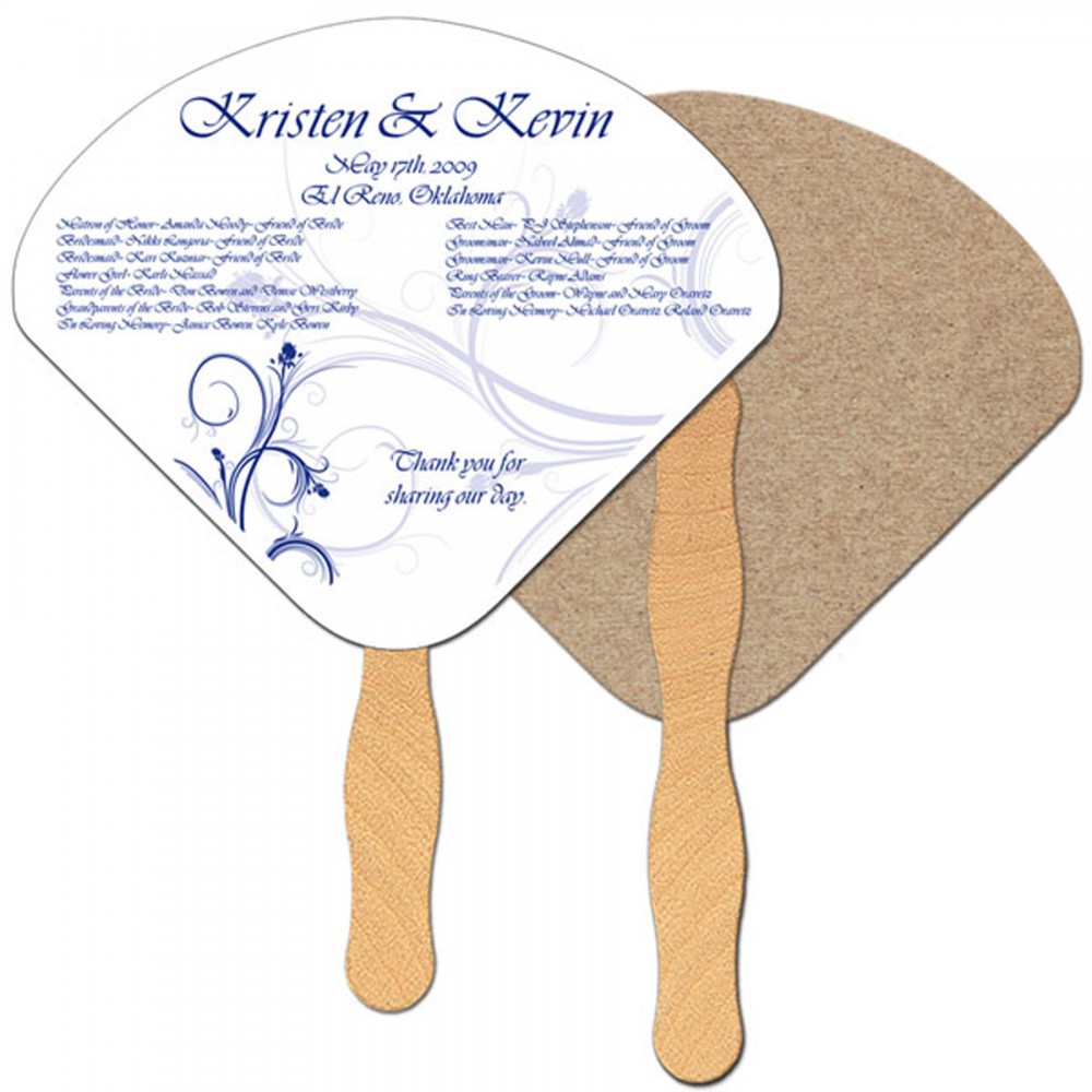 Seashell Recycled Hand Fan Custom Imprinted Seashell Recycled Hand Fan Custom Imprinted