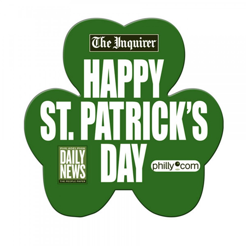 Custom Imprinted Shamrock Paper Window Sign (Approximately 8"x8") Custom Imprinted Shamrock Paper Window Sign (Approximately 8"x8")