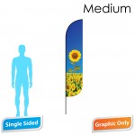 10' Feather Flag - Single Sided (Print Only) with Logo