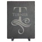 5" x 7" - Rectangle Slate Standing Sign with Logo