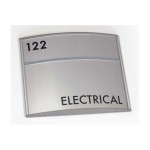 Personalized Brushed Aluminum Curved Frame ADA Sign