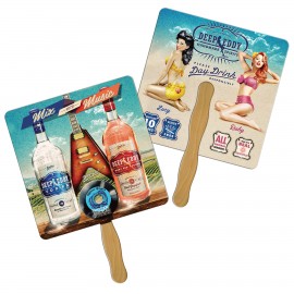 Promotional Square Hand Fan Full Color (2 Sides)  Promotional Square Hand Fan Full Color (2 Sides)