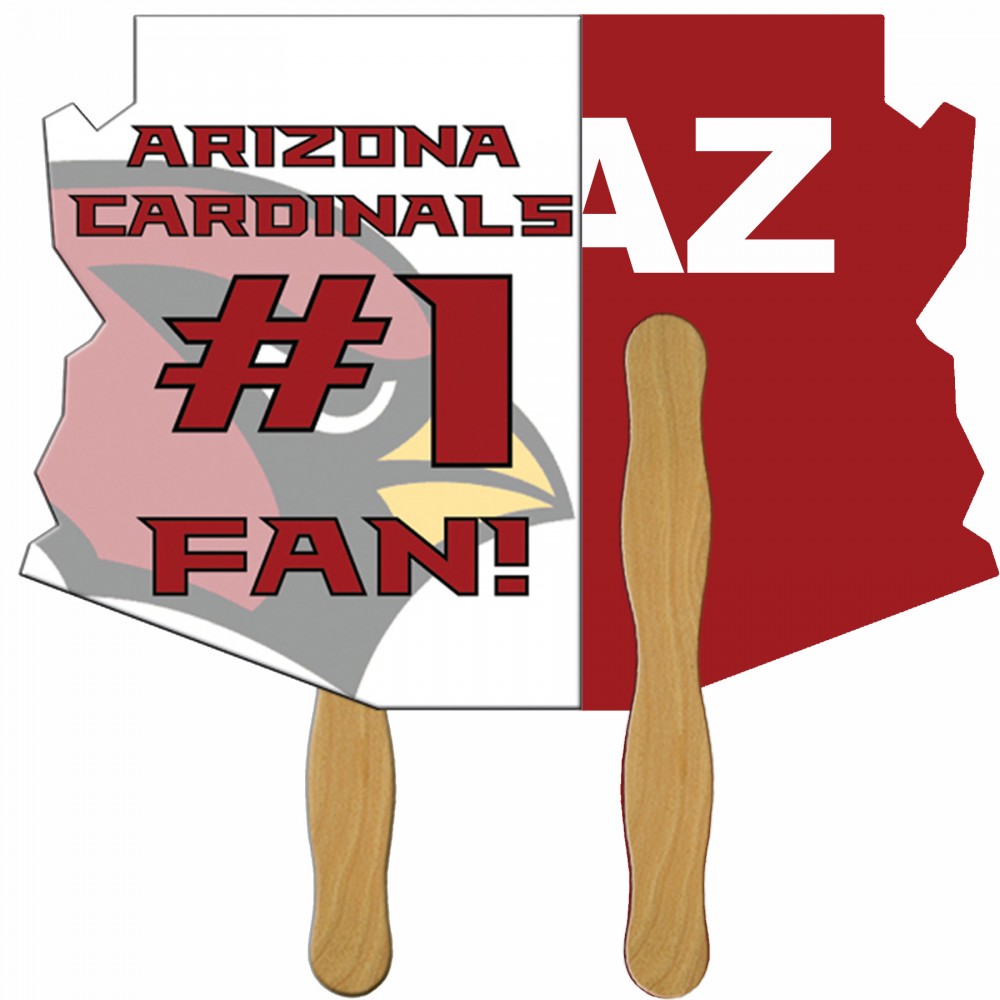 Arizona State Fast Hand Fan (2 Sides) 1 Day Custom Imprinted Arizona State Fast Hand Fan (2 Sides) 1 Day Custom Imprinted