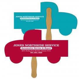 Custom Imprinted Pick-Up Truck Fast Hand Fan (2 Sides) 1 Day