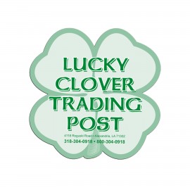 4 Leaf Clover Paper Window Sign (Approximately 8"x8") Logo Branded