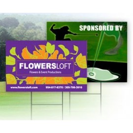 Corrugated Plastic Sign, 2 SIDES (24"Wx18"H) with Logo  Corrugated Plastic Sign, 2 SIDES (24"Wx18"H) with Logo