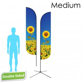 Personalized 10' Feather Flag - Double Sided w/Chrome X Base- Made in the USA  Personalized 10