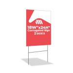 Corrugated Plastic Sign - 2 SIDES (18"Wx24"H) with Logo