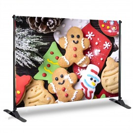 11.5ft Step & Repeat Backdrop - Tension Fabric with Logo