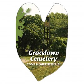 Custom Printed Caladium Leaf Paper Window Sign (Approximately 8"x8")