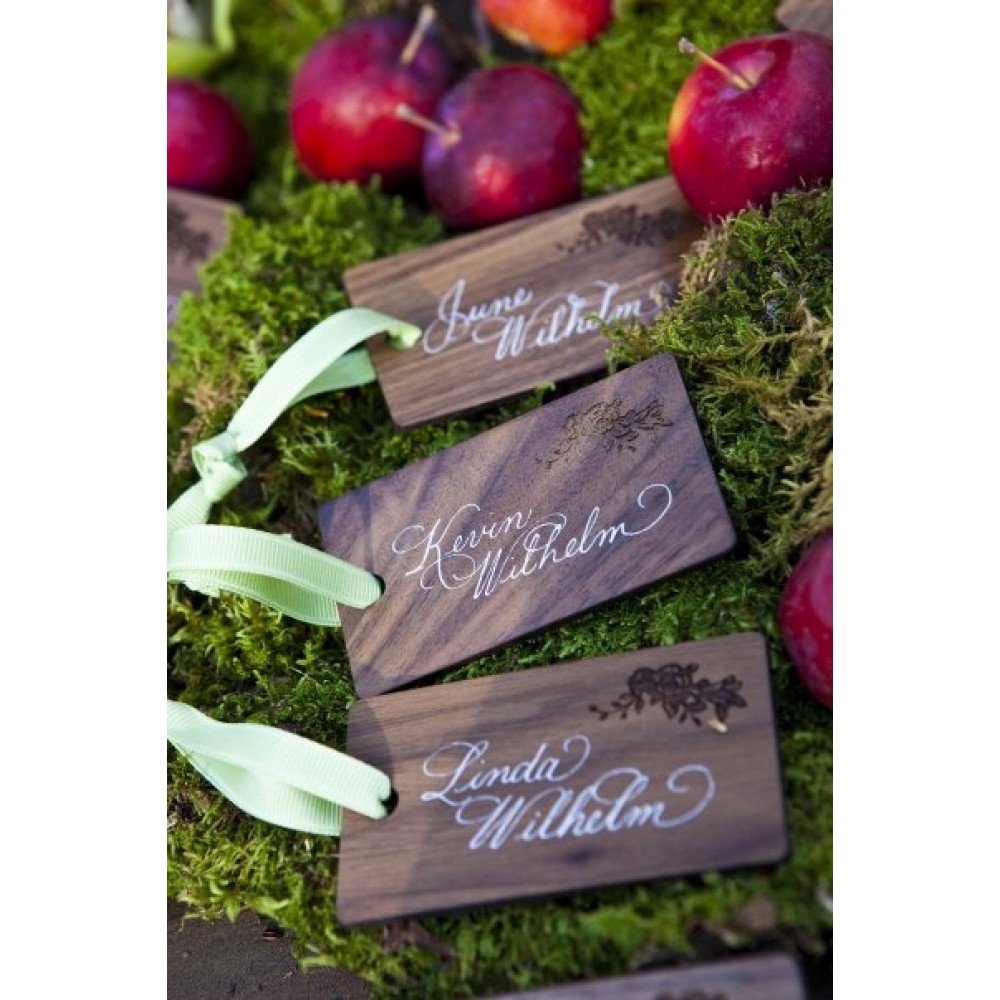 Personalized 2" x 3.5" - Hardwood Table Signs
