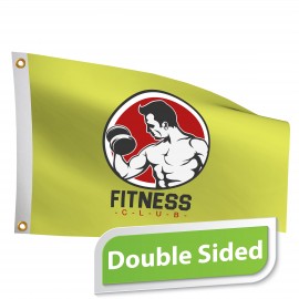 5' x 8' Custom Pole Flag - Double Sided FULL COLOR - Made in the USA with Logo