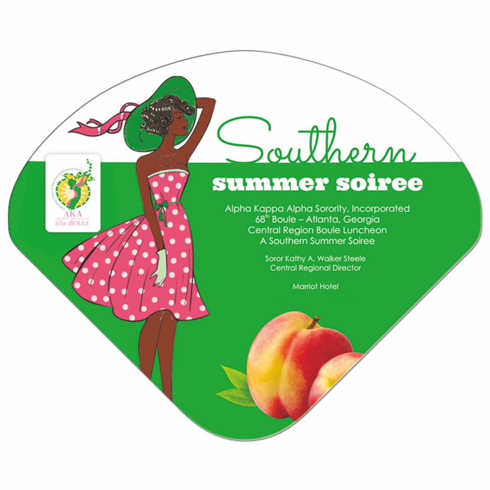 Seashell Hand Fan Full Color (1 Side) Custom Imprinted Seashell Hand Fan Full Color (1 Side) Custom Imprinted