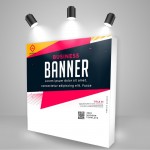 10' Fabric Pop Up Light Box Display with Logo