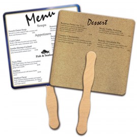 Square Recycled Hand Fan with Logo