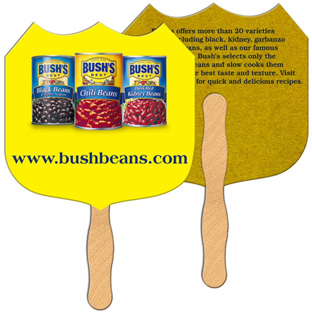 Custom Imprinted Interstate Sign Recycled Hand Fan Custom Imprinted Interstate Sign Recycled Hand Fan