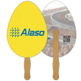 Custom Imprinted Egg Hand Fan Full Color (2 Sides)