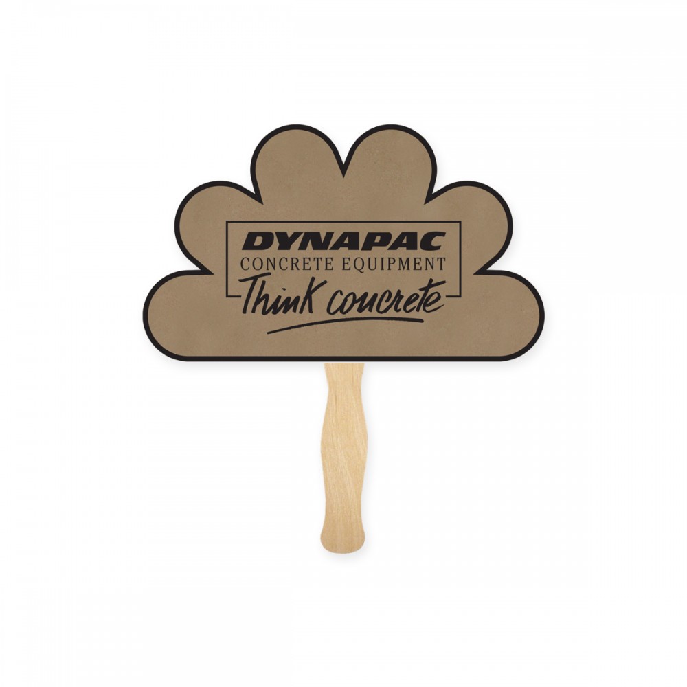 NBC Peacock Shape Recycled Paper Hand Fan Single with Logo