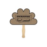 NBC Peacock Shape Recycled Paper Hand Fan Single with Logo