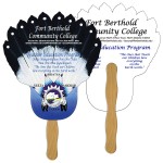 Logo Branded Feather Fast Hand Fan (2 Sides) 1 Day