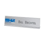 2-Ply Plastic Desk & Wall Plate Engraved and Printed: 8" x 2" with Logo